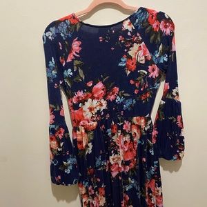Altr’d State Dark Blue Floral Dress Size Large